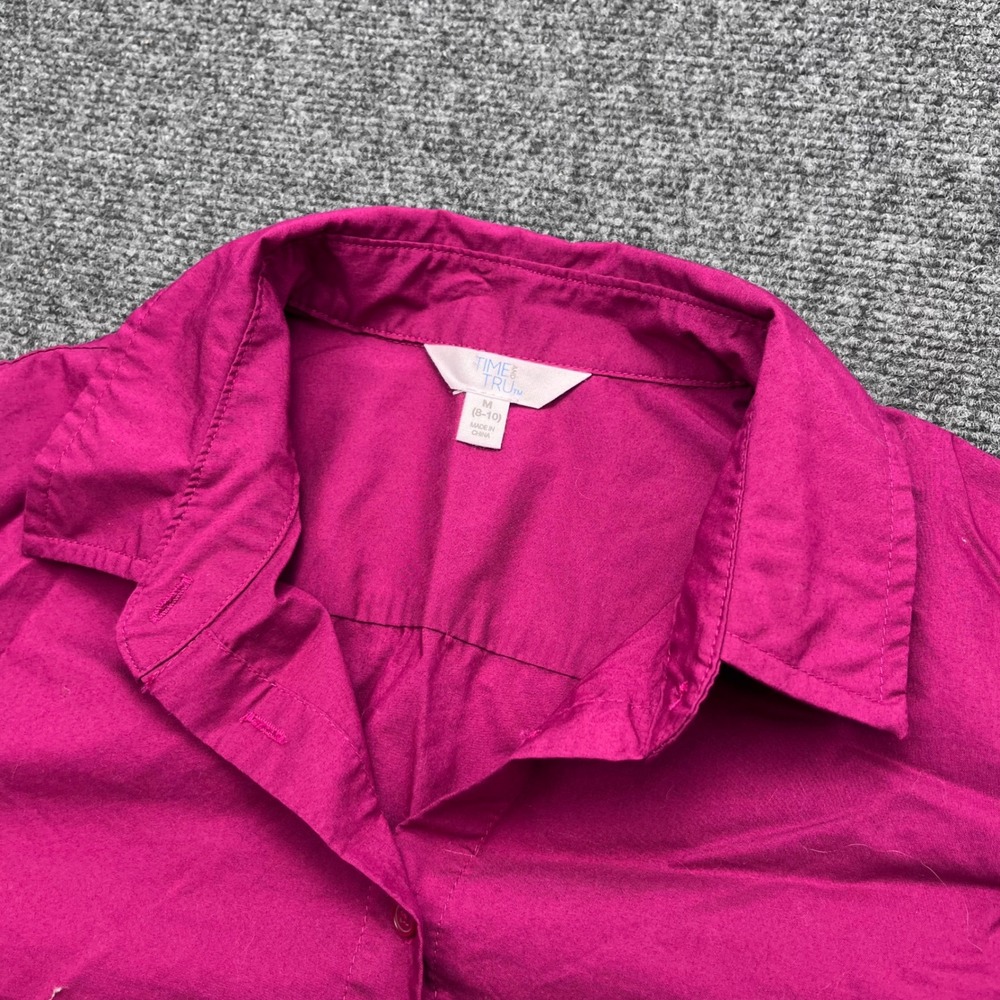 Time and Tru Professional Workwear Magenta Pink Button Down Shirt